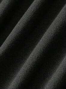 SHEIN EZwear 2条装女士黑色七分紧身休闲打底裤，适合夏季穿着 - 黑色 - 查看 5