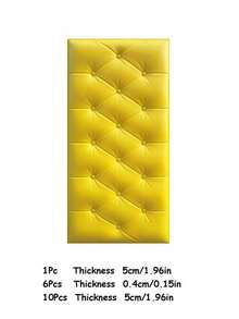 SHEIN 13.77*27.55英寸 3D 压花泡沫墙纸，仿皮革纹理，柔软有纹理（厚度 0.4 厘米/0.16 英寸），自粘泡沫墙贴，房间装饰墙面装饰墙贴