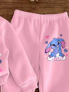 SHEIN Conjunto de moletom e moletom com capuz, malha macia e confortável, casual, solto e solto, para meninas, adequado para uso casual de outono/inverno, campus, esportes, piquenique ao ar livre, street snap - Multicolorido - Ver 5