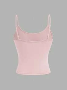 Girlism 4 件套青少年女童短款休闲吊带背心，适合春、夏、秋、冬