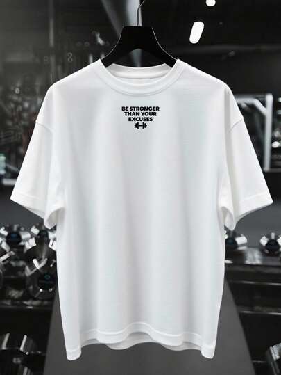 Manfinity Sport Corelite 男士休闲印花圆领短袖运动T恤