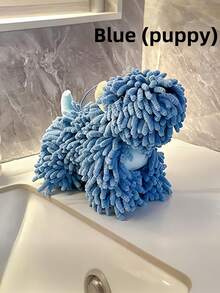 1PC Large Size Super Soft Plush Highly Absorbent Multicolor Cute Puppy Shape Hand Towel For Kitchen Bathroom Home Decor Housewarming Gift Party Supplies - Multicolor - View 4
