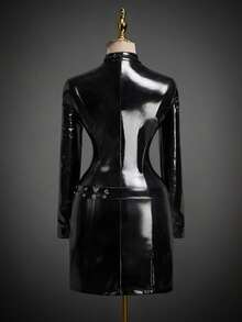 SHEIN ICON Đầm ôm sát cơ thể mini COS Halloween gợi cảm dành cho nữ - màu đen - Xem 2