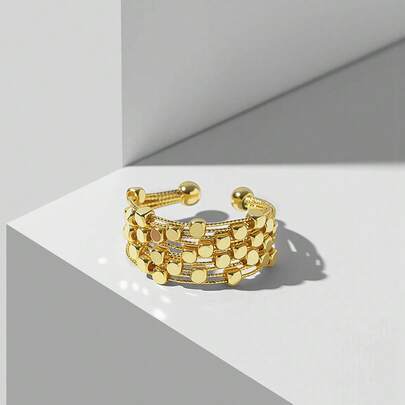 MOTF PREMIUM 18K镀金开口戒指