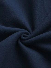 Manfinity Dauomo Men's Casual Letter Embroidery Zip-Up Hoodie Sweatshirt, Autumn - Blue - View 5