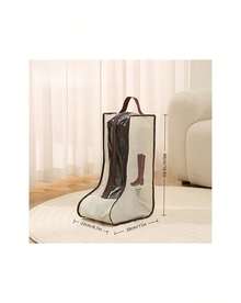 SHEIN Boots Storage Bag, Long Boots And Short Boots Storage Shoe Bag, New Fashion Transparent Shoe Boot Dust Cover, Boot Bags For Women's Tall And Ankle Boots,Travel Home Non-Woven Boot Bag, Zippered Boot Covers With Carry Handles, Thickened Waterproof Portable Handheld Boot Storage Bag, Protective, Breathable, And Space-Saving - Ideal For Travel, Closet Organization, And Shoe Protection, Suitable For Flat Shoes, Ankle Boots And High Boots - Clear - View 30