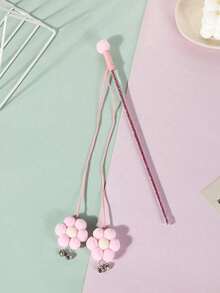 Giocattoli per gatti, palline di lana, giocattoli interattivi con fettuccia, bastoncini, palline di peluche colorate con campanellino, accessori per animali domestici