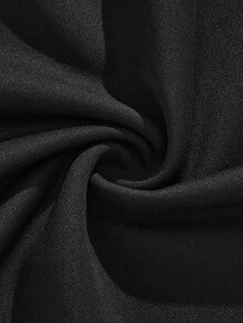 Daypath Men Fashionable Casual Young Casual Letter Slogan Graphic Print Oversized Loose Dropped Shoulder Half-Zip Sweatshirt, Black - Black - View 5