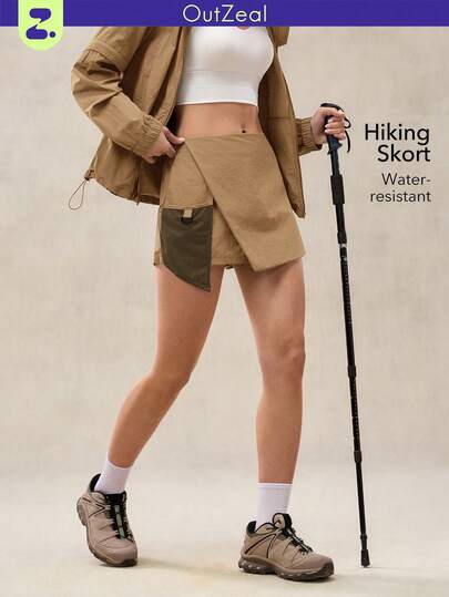 OutZeal 女式防水轻便工装短裙裤户外短款徒步露营夏季