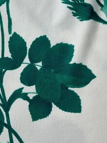 SHEIN Clasi 大码优雅花卉印花紧身迷你裙 - 青碧色 - 查看 5