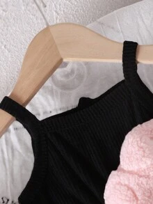 女宝宝休闲加厚抓绒格子提花连体衣套装 粉色 秋冬