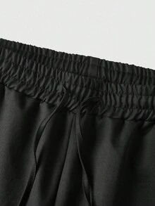 Casual Quần ống rộng thời trang đường phố cho nam, dành cho mùa thu - màu đen - Xem 4