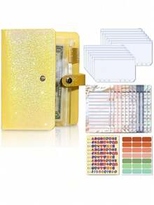 1 件装预算计划活页笔记本，带星空设计的 PU 封面，包含拉链袋、预算工作表、现金整理器、费用跟踪器和储蓄计划器，适用于财务规划、现金管理和储蓄挑战、学校用品、返校 - 彩色 - 查看 10