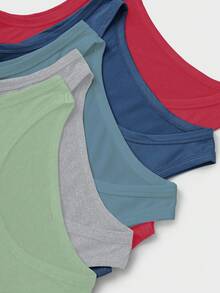 SHEIN Bộ 5 áo ba lỗ không tay thoải mái cho bé trai, thiết kế đơn giản, dễ phối đồ, vải dệt kim co giãn và thoáng khí, có thể giặt bằng máy, vừa vặn thoải mái và dễ chăm sóc (5 chiếc được bán riêng) - Nhiều màu - Xem 4