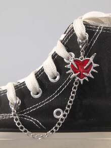 Grunge Punk 2pcs Gothic Bat Shoe/Boot Decorations, Holiday Party Gifts - Burgundy - View 7