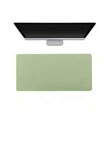 SHEIN 1 قطعة وسادة فأرة جلدية 60 سم/90 سم، وسادة مكتب مقاومة للماء وسهلة التنظيف للكمبيوتر المحمول والمكتب والمفاتيح