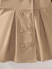 Souflis Souflis 女宝宝休闲百搭长袖翻领风衣，适合春秋季日常穿着