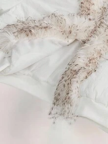 Y2K Amplova  Polka Dot Zip Up Leopard  Plus Size Women Fuzzy Patchwork Long Sleeve Loose Winter Jacket - Multicolor - View 17