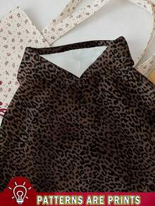 SHEIN EZwear Sudadera con capucha estampado de leopardo vintage punk gótico, adecuada para otoño/invierno, aeropuerto, ropa de calle, Y2K, ropa de exterior