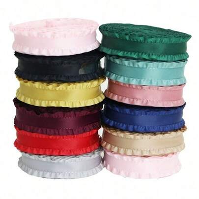 (5 码/卷) 2.2 厘米裙边缎带、礼品包装、蛋糕烘焙包装、花卉包装、婚礼装饰、DIY 工艺品、头饰、胸针、服装配饰、圣诞节情人节