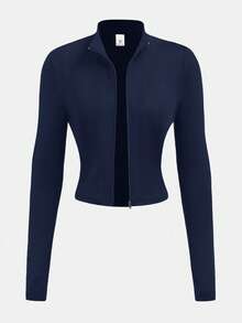 SHEIN Girlism Teen Girls Casual Elastic Half-Zip V-Neck Snug Fit Long Sleeve Tee, Basic Essential Autumn Winter Outerwear Fall