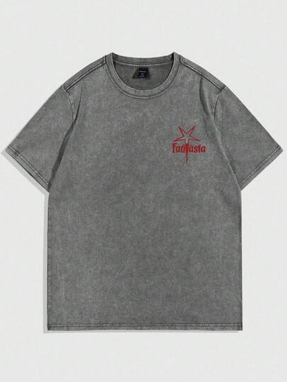 Street Life Men's Casual Cotton Short Sleeve Snow Flake Print T-Shirt