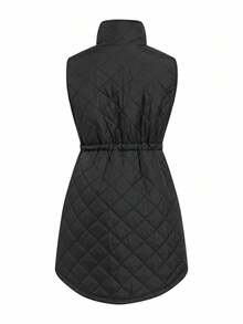 Ellevyn 女士双面无袖夹克，时尚百搭，冬季 - 黑色 - 查看 3