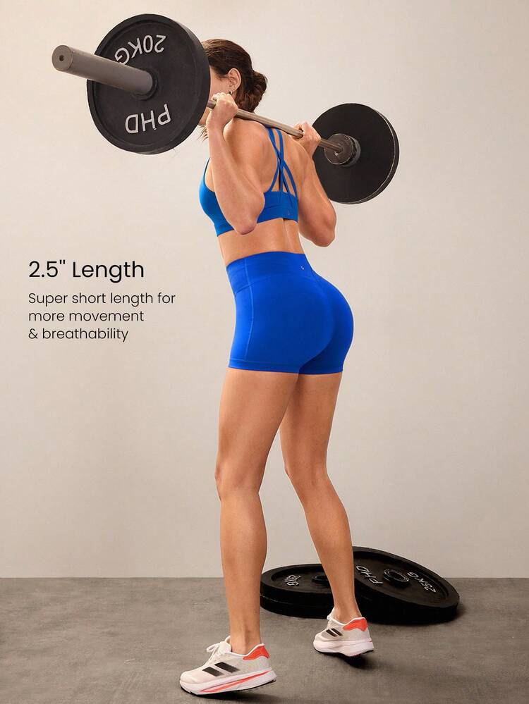 Short de vélo brillant Powersculpt™ à séchage rapide, avec effet corset mincissant de 2,5 pouces. Short de course sans glissement, pour entraînement à fort impact, jogging, gym