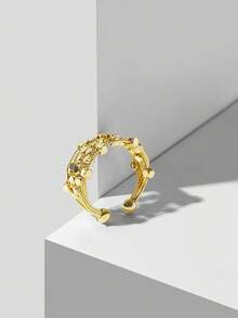 MOTF PREMIUM Anillo abierto chapado en oro de 18K - Dorado - Ver 4