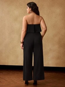 MOTF PREMIUM PLUS MODERN BANDEAU 简约长款连体裤 - 黑色 - 查看 3