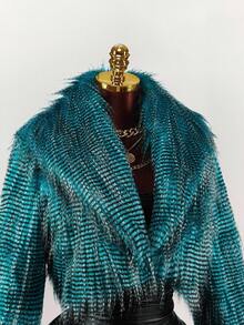 Amplova 女士时尚人造毛皮长袖夹克 - 彩色 - 查看 6