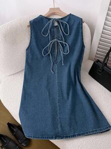 Comfortcana 女士休闲宽松无袖牛仔迷你连衣裙，蓝色，夏季/夏季服装/夏季服装，春季/女士春季服装，度假，女士度假服装/度假，春夏女士浪漫/舞会/正式/生日/ 90 年代服装/商务休闲女士/优雅/西部服装/外出/时尚/休闲/ Y2k 服装/俱乐部/办公室/鸡尾酒会/复古/紧身/狂欢服装节/搞笑/优雅/老钱/街头服饰/度假服装/乡村音乐会服装/工作服/端庄/春假/单身女郎服装/音乐会/坏人/基本款/毕业/无袖/ A 字形/蓝色/女牛仔/牛仔迷你连衣裙，休闲修身无袖牛仔迷你连衣裙，蓝色，适合派对、节日、约会、情人节下午茶,夏季/夏季服装/夏季服装,春夏季假期 - 藍色 - 查看 1