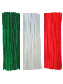 100/300PCS Christmas Pipe Cleaners Craft Set Glitter Chenille Stems 30cm 11.8 Inch Colorful DIY Art Supplies For Holiday Decorations Creative Handmade Projects Christmas Crafting Supplies