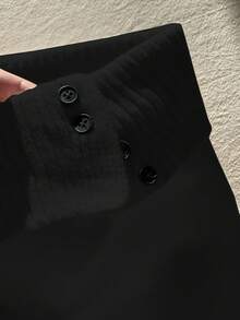 Comfortcana Saia suéter feminina de cor sólida, dobrável, cintura alta, saia preta, mini saia de cintura baixa, roupas de outono e inverno para mulheres