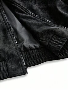 Y2Kool Áo khoác da PU ôm dáng dành cho nữ, phù hợp cho mùa thu/đông, đi học, dự tiệc, mặc thường ngày, áo khoác mùa đông phong cách Y2K Punk, áo khoác crop đen Y2K, áo khoác bomber, áo khoác họa tiết, bộ sưu tập quần áo thời trang, trang phục năm mới. - màu đen - Xem 6
