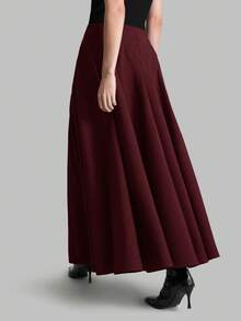 Ontre Chân váy xếp ly chữ A cơ bản màu trơn mới năm 2026 dành cho nữ, thời trang, thanh lịch, thoải mái, phù hợp cho đi làm, văn phòng, dự đám cưới, kỳ nghỉ biển, lễ hội âm nhạc, ngày lễ tình nhân, ngày nghỉ lễ, tiệc cưới, họp mặt. - Màu Đỏ Sâu - Xem 4