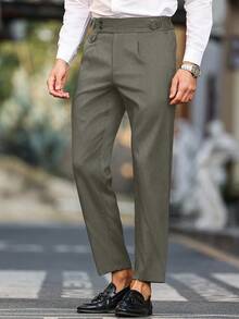 Calvornis Quần âu túi xéo thường ngày/công sở dành cho nam, mùa thu - màu xanh lá - Xem 6