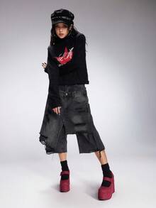 Sugerpunk Women's Round Toe Platform Thick Sole Fashion Simple Black & White Buckle Strap Casual Shoes