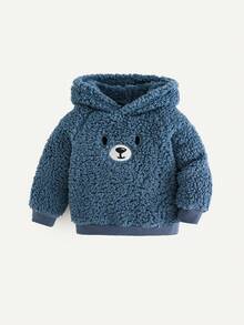 Cozy Pixies Set 2 buc. Hanorac cu mânecă raglan și pantaloni groși pentru bebeluși băieți, ținută călduroasă de iarnă - Albastru - Vizualizare 3