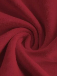 SHEIN Essnce Quần áo nữ cỡ lớn mùa thu thời trang mới mùa thu nữ kiểu Pháp mùa thu 2 mảnh áo phông đen trắng dài tay quần áo công sở nữ công sở nữ thường ngày đi làm áo sơ mi vải dệt kim dài tay áo phông dài tay áo đi chơi áo phông cổ lọ áo cổ lọ - Màu Đỏ Sâu - Xem 11