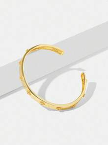 MOTF PREMIUM 18K ZIRCONIA OPEN BANGLE - Gold - View 4