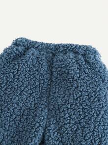 Cozy Pixies Set 2 buc. Hanorac cu mânecă raglan și pantaloni groși pentru bebeluși băieți, ținută călduroasă de iarnă - Albastru - Vizualizare 6