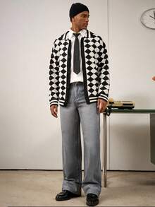 RivetRise Men's Washed Gray Straight Loose Fit Jeans - Grey - View 5