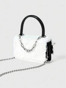 ROMWE Kawaii 1 Cute Plush Angel Beaded Bag Women's Handbag Crossbody Bag