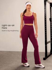 GLOWMODE 31" PeakBum Powersculpt™-Air Play The Flare Sweat-Wicking Cool Feel Butt-Lifting Leggings High Impact Workout Running Training Fall Winter