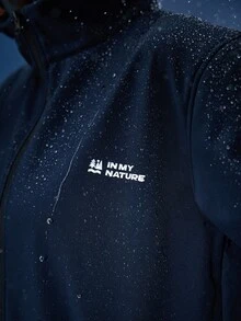 In My Nature 女士长袖拉链连帽长款户外雨衣夹克