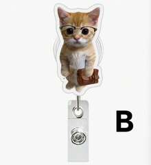 1 Túi đựng thẻ cảm xúc bằng acrylic có thể thu gọn, xoay được, dùng cho bác sĩ, y tá, móc khóa thẻ, khóa kéo dễ dàng. - Nhiều màu - Xem 5