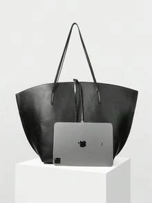 MOTF PREMIUM TÚI TOTE DA PU CỠ LỚN - màu đen - Xem 4