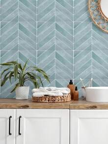 SHEIN 10/20片 11.4英寸 X 9英寸 可剥离粘贴壁纸 - 3D软凝胶可剥离粘贴柔性防水瓷砖，适用于厨房、浴室、易清洁墙面和淋浴房瓷砖。家居装饰，节日装饰。房间装饰 墙面装饰 浴室装饰 卧室装饰 房间装饰用品 客厅装饰 家居装饰 客厅墙纸 墙贴 墙贴 - 彩色 - 查看 5