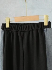 Vacaura Set 2 buc. hanorac pentru băieți/pre-adolescenti, design patchwork, stil casual la modă, unic și personalizat, potrivit pentru joacă în aer liber primăvara, toamna și iarna, măiestrie din denim spălat autentic